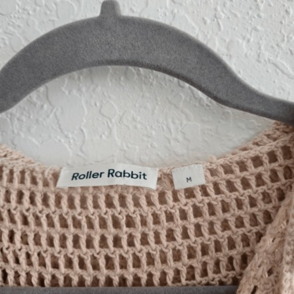 Roller Rabbit Open Knit 100% Cotton Swim Cover-Up Size Medium - Picture 2 of 6